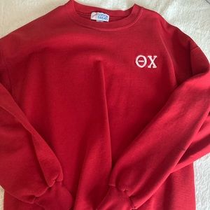 OX theta chi fraternity crewneck sweater